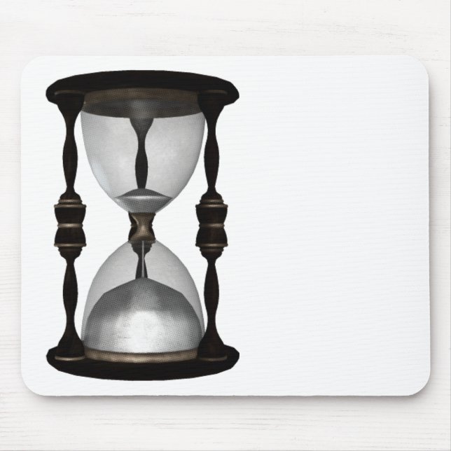 Halftone Hourglass Sand Timer Mouse Mat (Front)