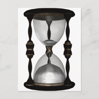 Halftone Hourglass Sand Timer Postcard