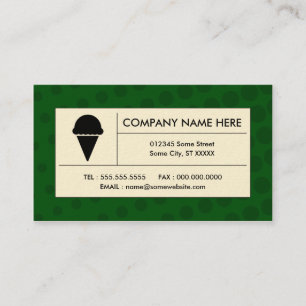 halftone ice cream business card