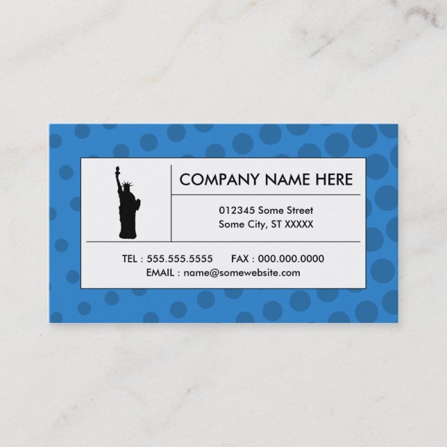 halftone liberty business card (Front)