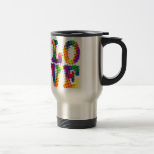Halftone Love Travel Mug