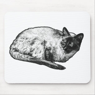 Halftone muse, festive desk mouse mat
