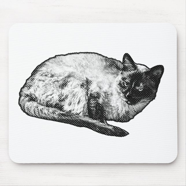 Halftone muse, festive desk mouse mat (Front)