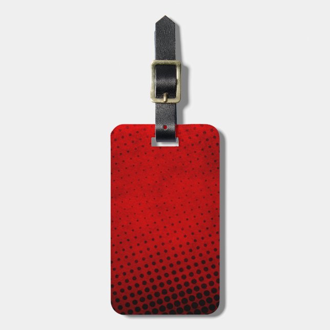 Halftone pattern background luggage tag (Front Vertical)