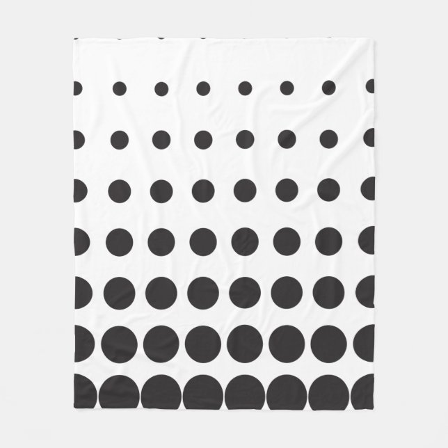 Halftone pattern dot modern retro fleece blanket (Front)