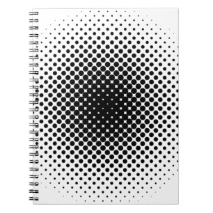Halftone pattern dot modern retro notebook