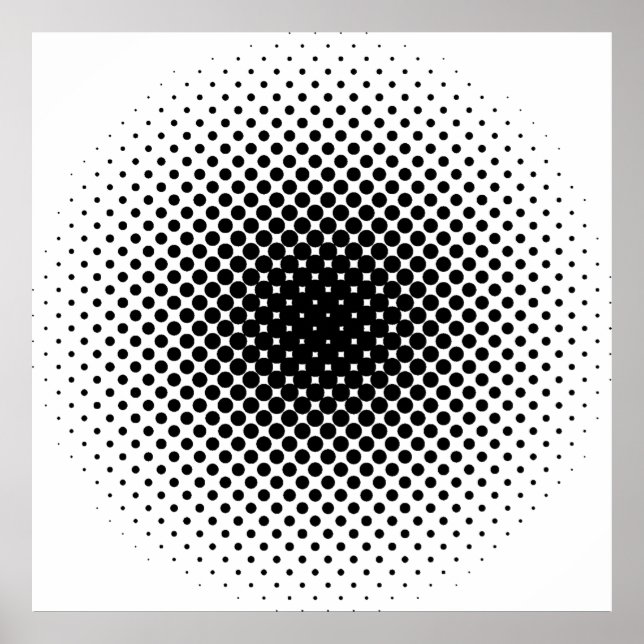 Halftone pattern dot modern retro poster (Front)