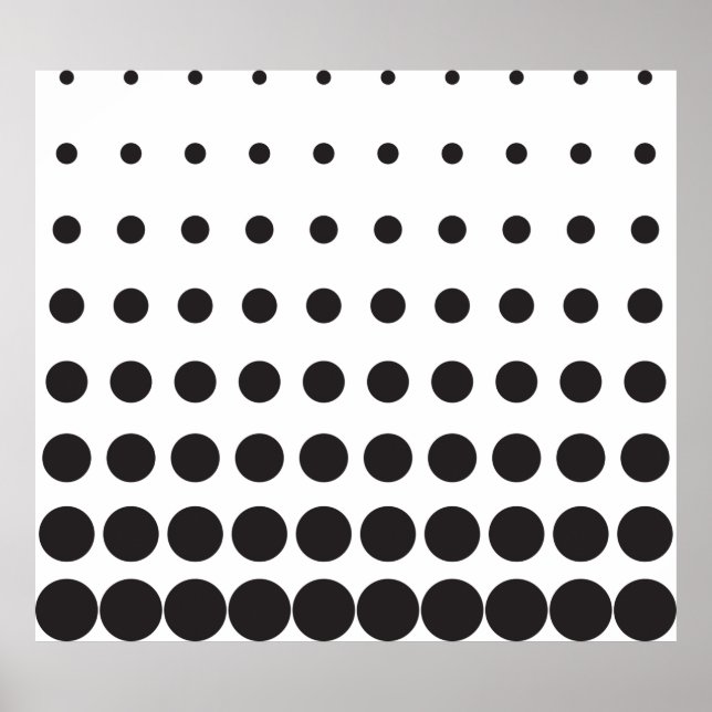 Halftone pattern dot modern retro poster (Front)