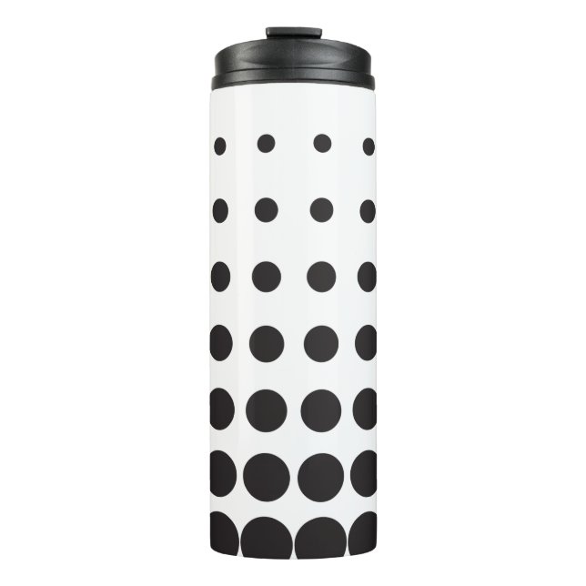 Halftone pattern dot modern retro thermal tumbler (Front)
