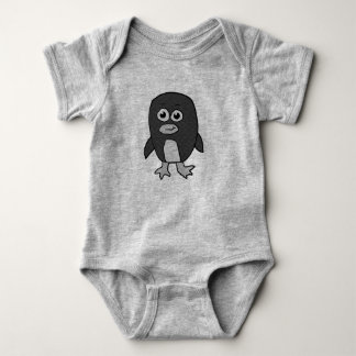 Halftone Penguin Baby Bodysuit