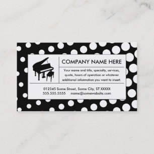 halftone piano business card