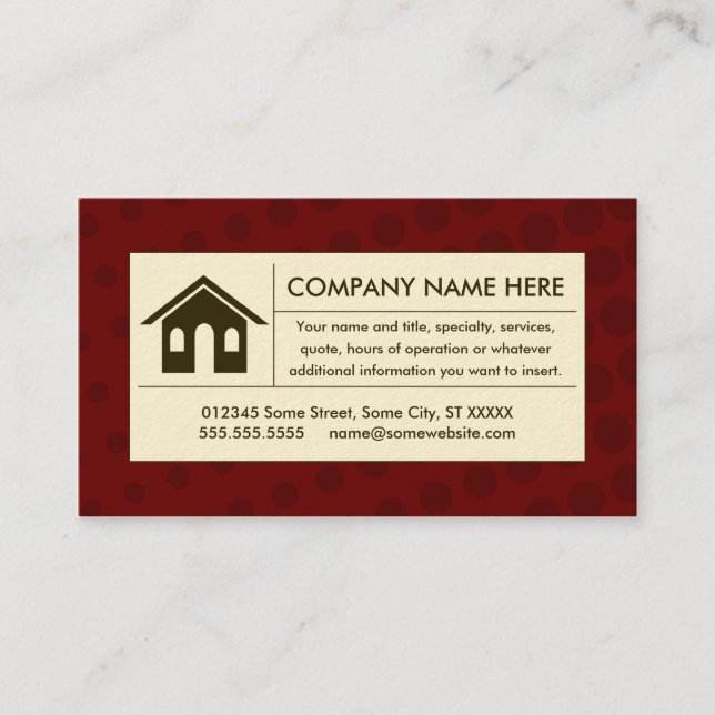 halftone real estate business card (Front)
