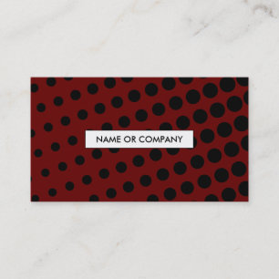 halftone reds business card
