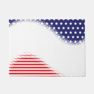 Halftone Stars and Stripes Doormat