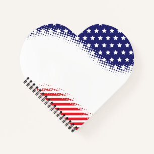 Halftone Stars and Stripes Notebook