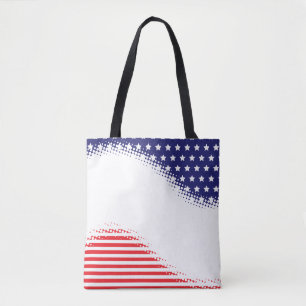 Halftone Stars and Stripes Tote Bag