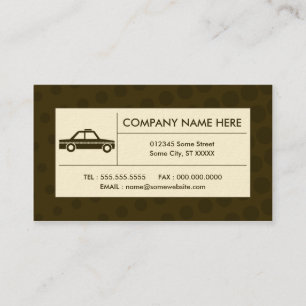 halftone taxi cab business card