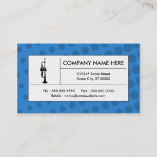 halftone trumpet business card