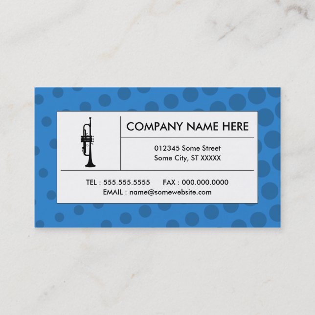 halftone trumpet business card (Front)