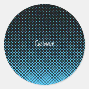 Halftone Vector Diamond Pattern Thunder_Cove Classic Round Sticker