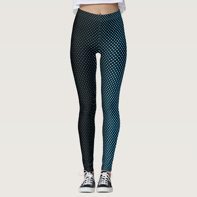 Halftone Vector Diamond Pattern Thunder_Cove Leggings (Front)