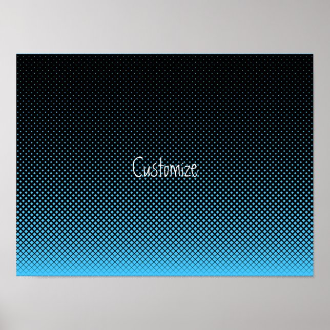 Halftone Vector Diamond Pattern Thunder_Cove Poster (Front)