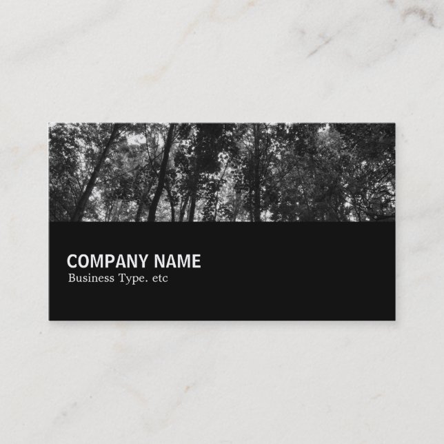 Halfway 0101 - Woodland Canopy 01 BW Business Card (Front)