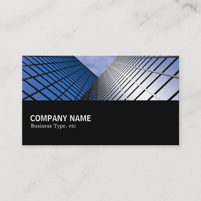 Halfway 0150 - Reflective Office Block Business Card (Front)