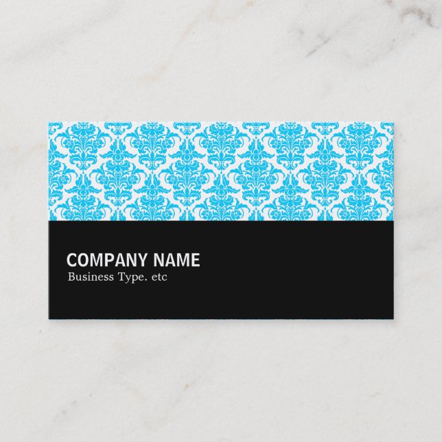 Halfway 060 - Sky Blue Damask Business Card (Front)