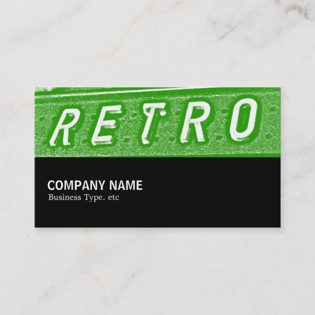 Halfway 093 - Retro is Green 02 Business Card (Front)