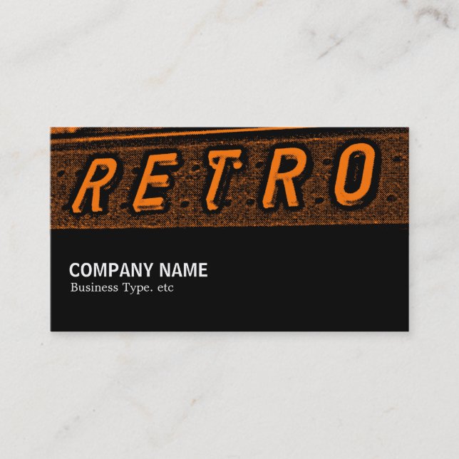 Halfway 095 - Retro is Orange 02 Business Card (Front)
