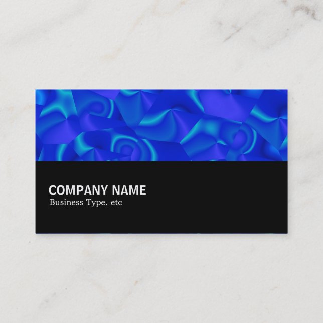 Halfway 099 - Blue Facets Business Card (Front)