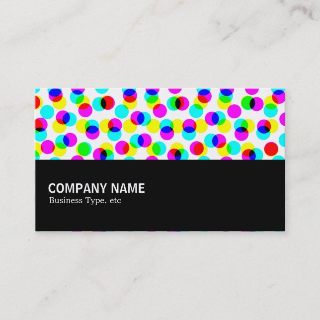 Halfway - Colour Halftone Pattern Business Card (Front)
