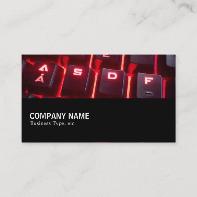Halfway - Glowing Keyboard Business Card (Front)