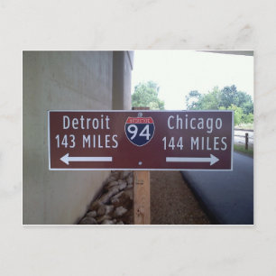 Halfway Point, Detroit Chicago. Postcard