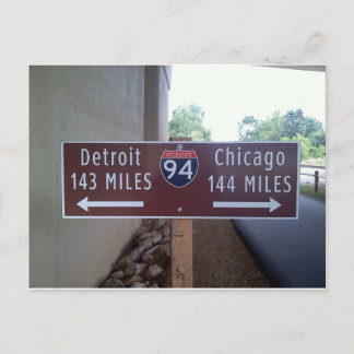 Halfway Point, Detroit Chicago. Postcard