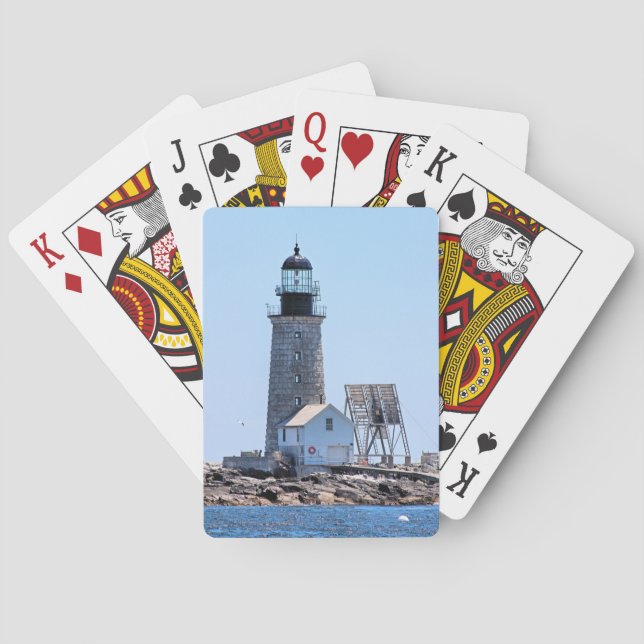 Halfway Rock Lighthouse, Maine Playing Cards (Back)