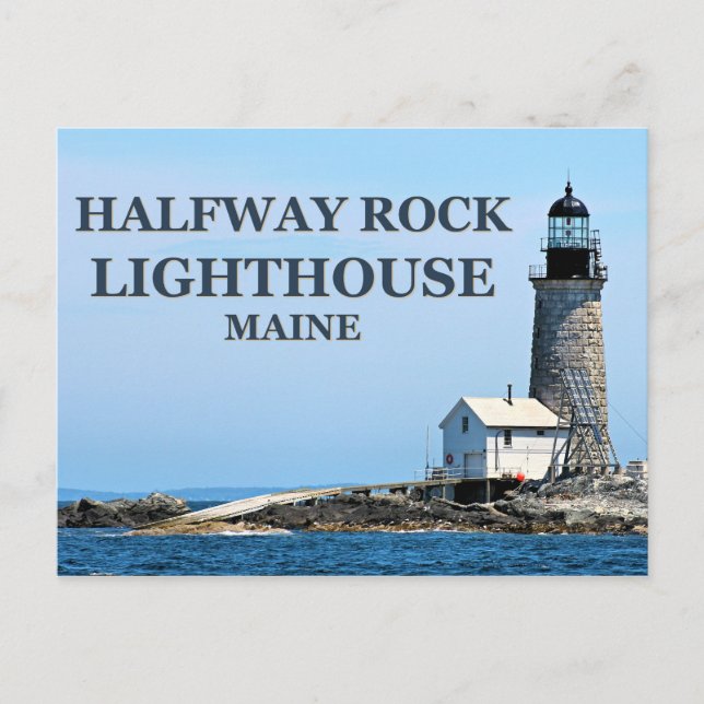 Halfway Rock Lighthouse, Maine Postcard (Front)