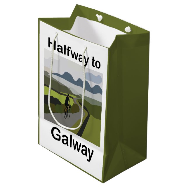 Halfway To Galway Road Trip Party Medium Gift Bag (Front Angled)