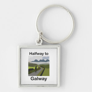 Halfway To Galway Road Trip Travel Key Ring
