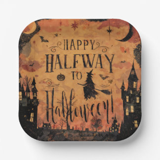 Halfway to Halloween Partyware Paper Plate