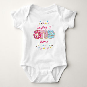 Halfway to one doughnut baby bodysuit