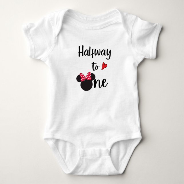 Halfway to One Minnie Bodysuit (Front)