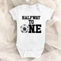 Halfway To One Soccer Ball Sports Half Birthday