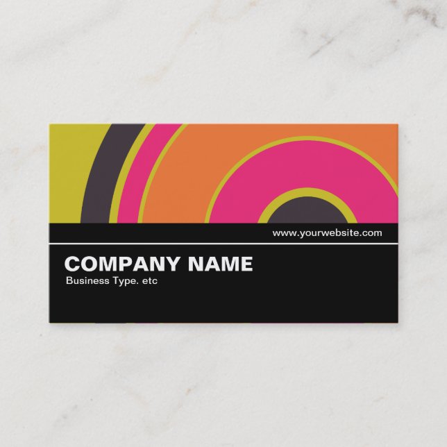 Halfway V2 023 - Colourful  Circle 06 Business Card (Front)