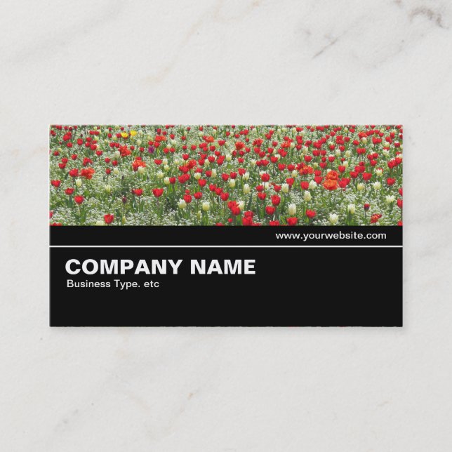 Halfway V2 033 - Bed of Tulips Business Card (Front)