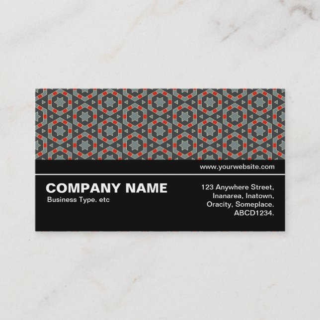Halfway V3 024 - Geometric Pattern 010 Business Card (Front)