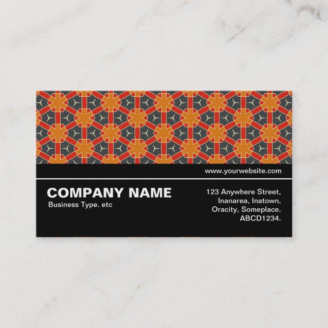 Halfway V3 027 - Geometric Pattern 013 Business Card (Front)