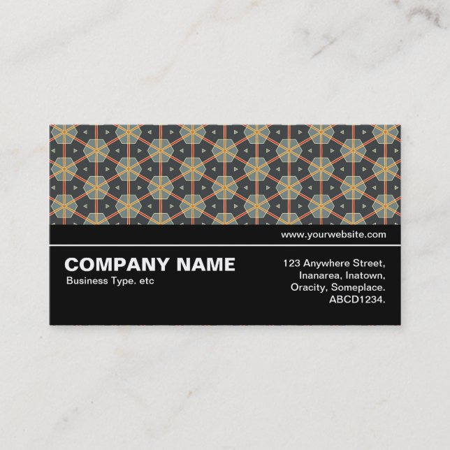 Halfway V3 028 - Geometric Pattern 014 Business Card (Front)