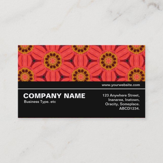 Halfway V3 02 - Geometric Flowers Business Card (Front)